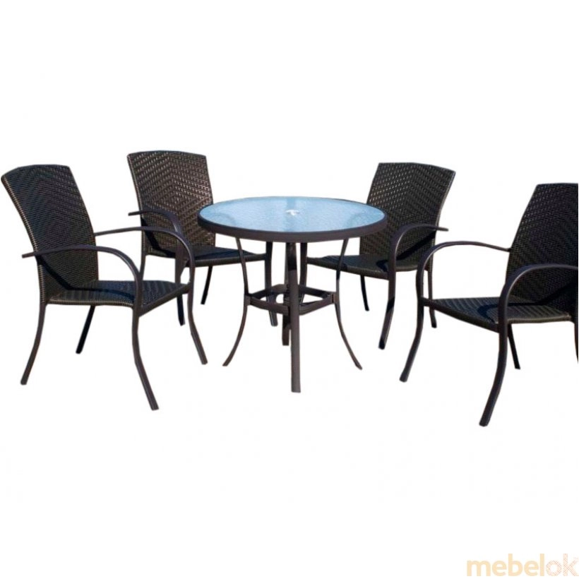 Комплект стіл ALT-8040 + 4 стільця ALC-4050