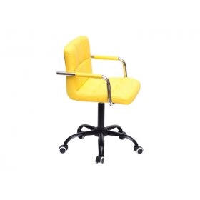 Кресло Arno-ARM BK - Office экокожа Желтый 1006