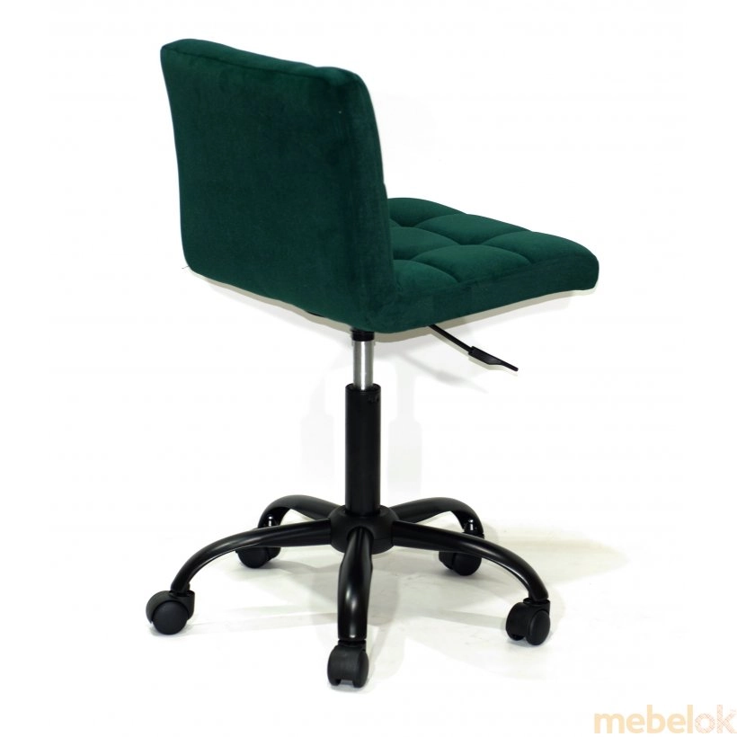 стілець з виглядом в обстановці (Стул Arno BK - Office бархат зеленый)