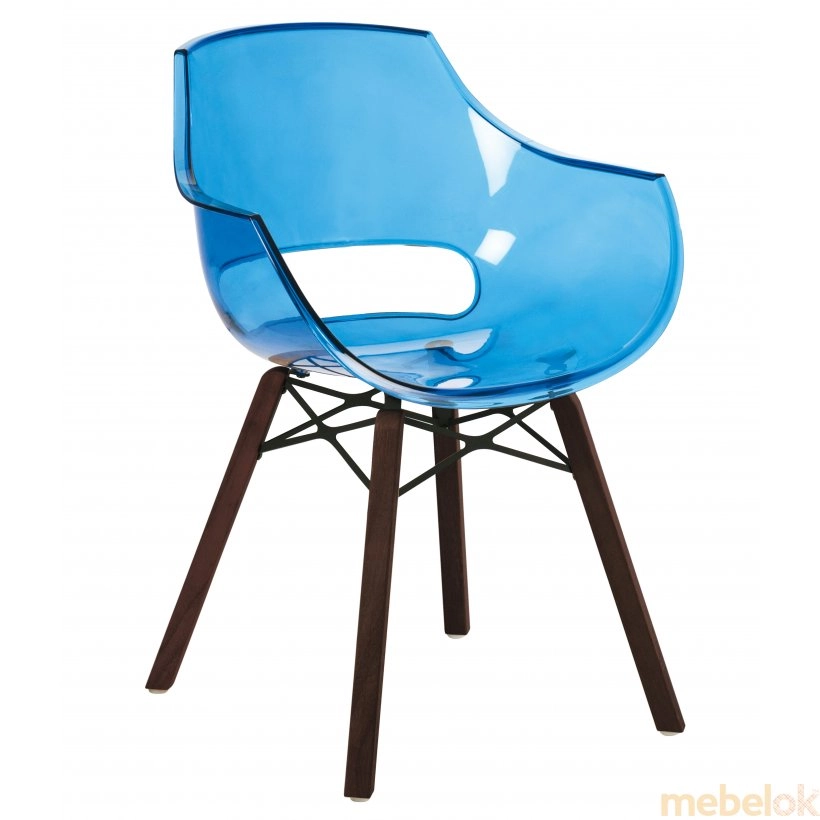 Кресло Opal Wox Iroko прозрачно-синее