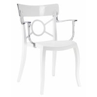 Кресло Opera-K прозрачное с белым