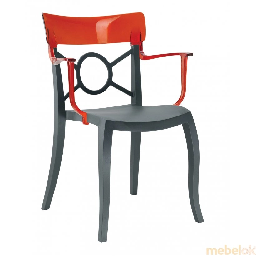 Кресло Opera-K красное с антрацитом