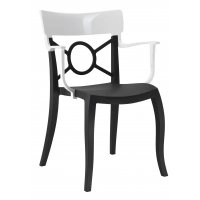 Крісло Opera-K біле з чорним