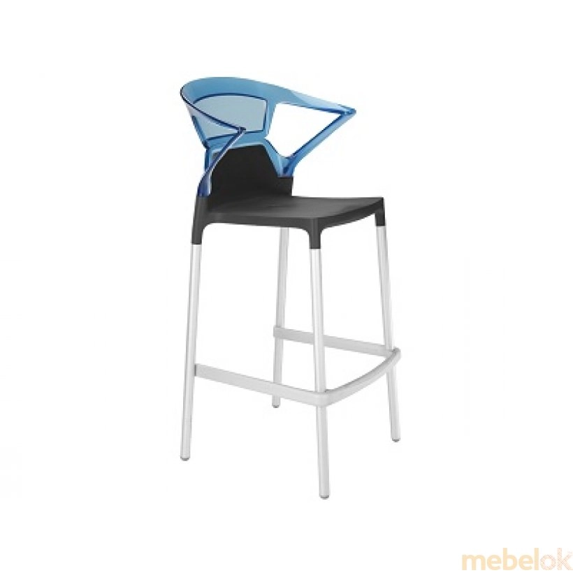 Барный стул Ego-K синий с черным