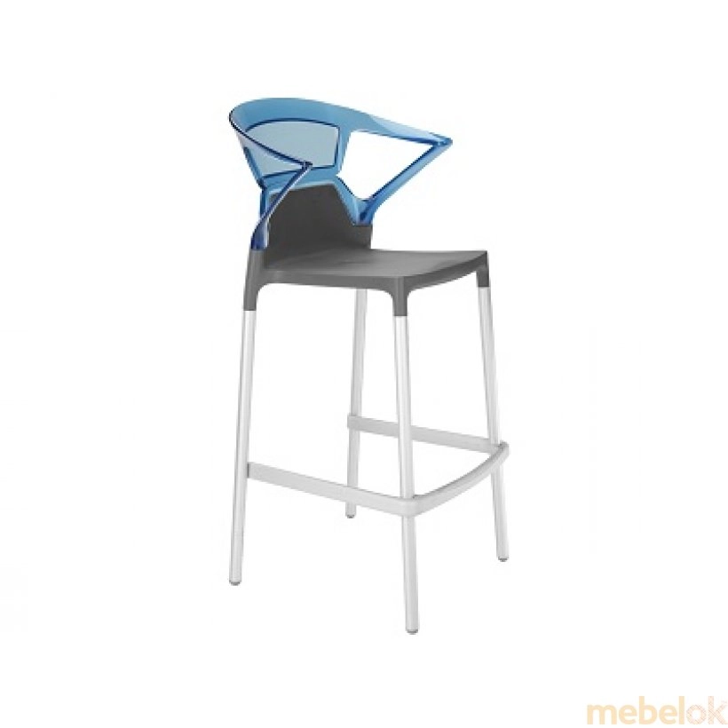 Барний стілець Ego-K синій з антрацитом