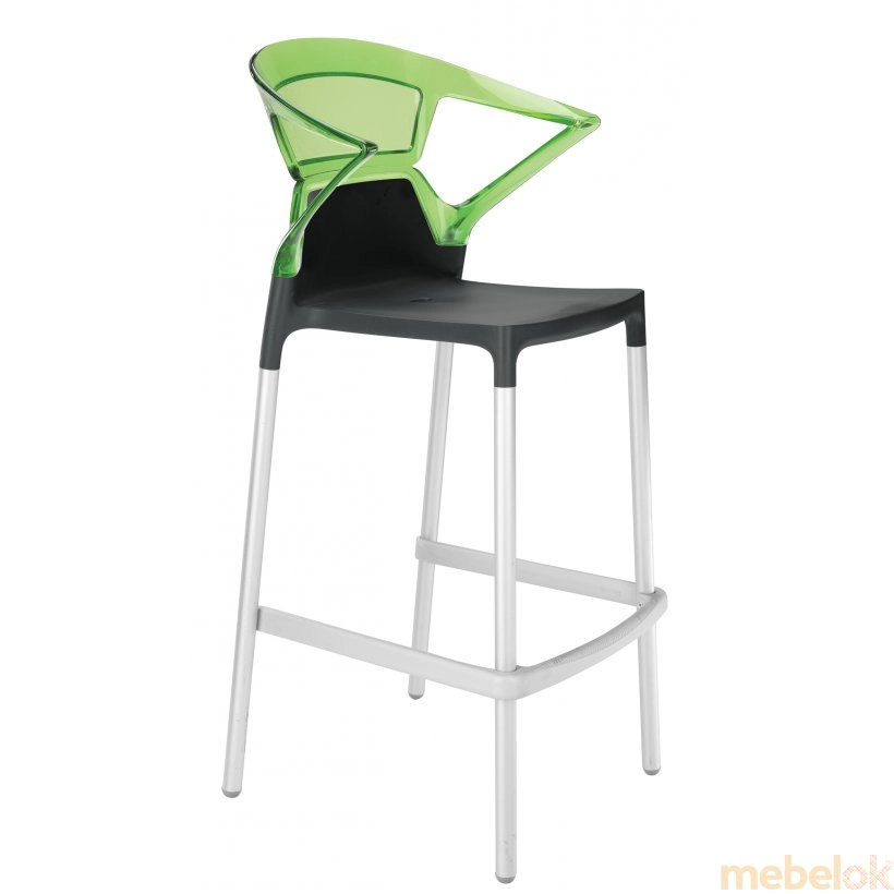 Барный стул Ego-K зеленый с черным