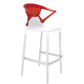 Барный стул Ego-K красный с белым