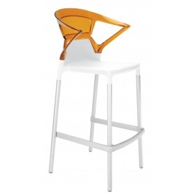 Барный стул Ego-K оранжевый с белым