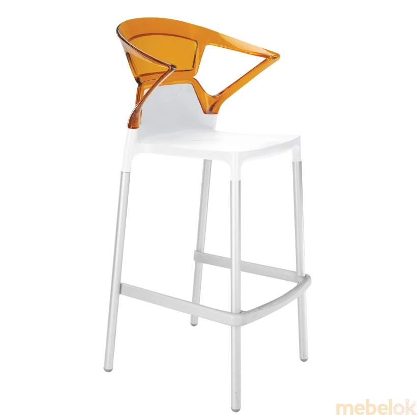 Барний стілець Ego-K оранжевий з білим