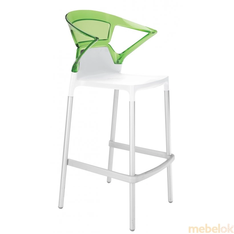 Барный стул Ego-K зеленый с белым