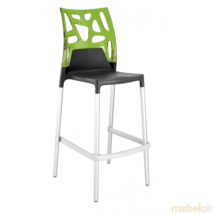 Барный стул Ego-Rock зеленый с антрацитом