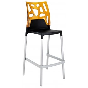 Барний стілець Ego-Rock помаранчевий з чорним