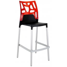 Барний стілець Ego-Rock червоний з чорним
