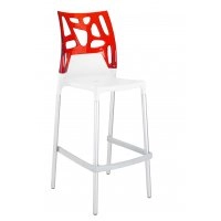 Барный стул Ego-Rock красный с белым
