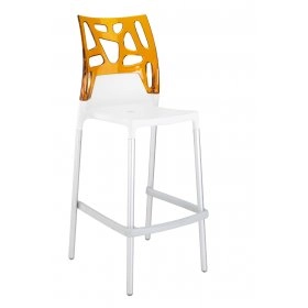 Барный стул Ego-Rock оранжевый с белым