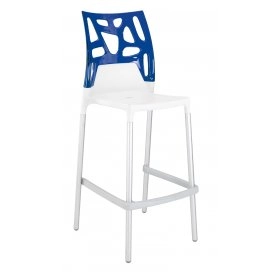 Барный стул Ego-Rock синий с белым