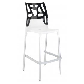 Барний стілець Ego-Rock чорний з білим