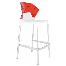 Барный стул Ego-S красный с белым