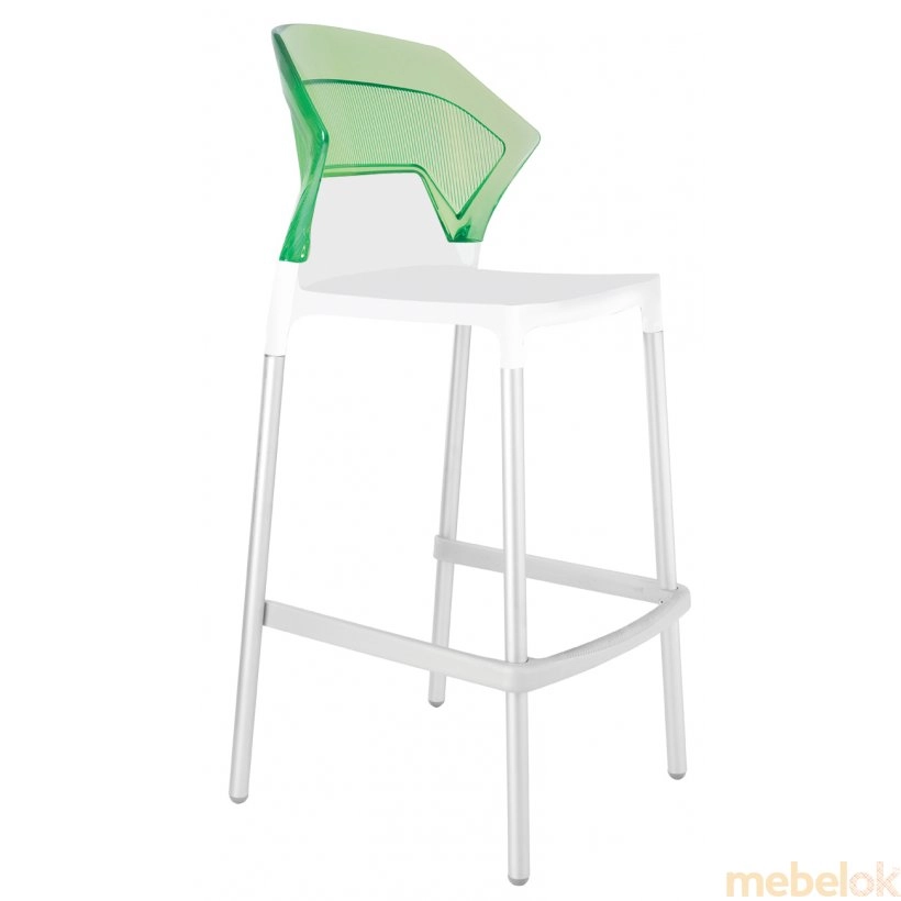 Барный стул Ego-S зеленый с белым