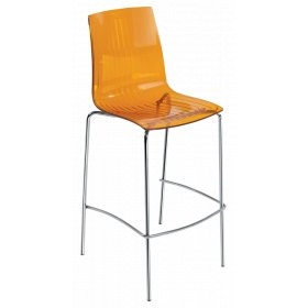 Барний стілець Papatya X-Treme BSL прозоро-помаранчевий