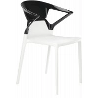 Кресло Ego-K белое сиденье, верх черный