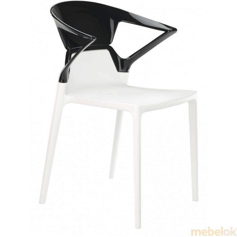 Кресло Ego-K белое сиденье, верх черный
