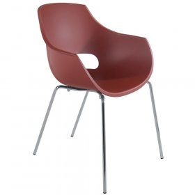 Кресло Opal-ML PRO красный кирпич, ножки хром