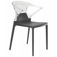 Кресло Ego-K антрацит сиденье, верх прозрачно-чистый