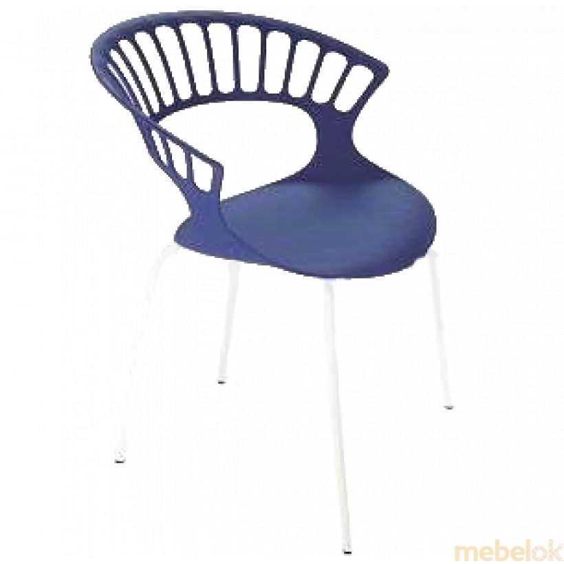 Кресло Tiara пурпурный, база катафорез белый