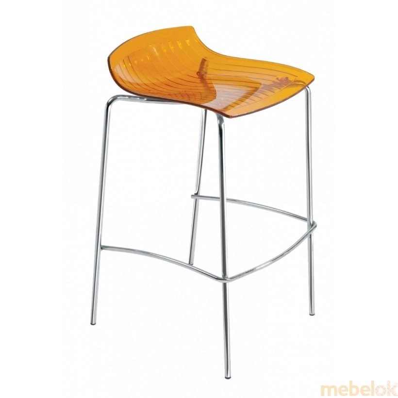 Барний стілець Papatya X-Treme BSS прозоро-помаранчевий