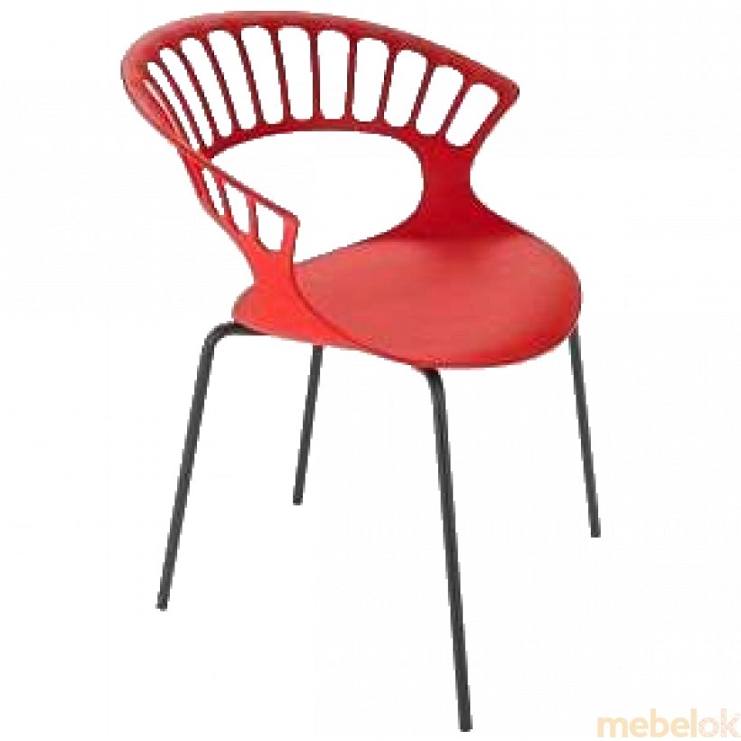 Кресло Tiara красный, антрацит база катафорез