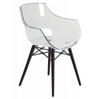 Кресло Opal-Wox прозрачно-чистое, рама лакированный бук венге