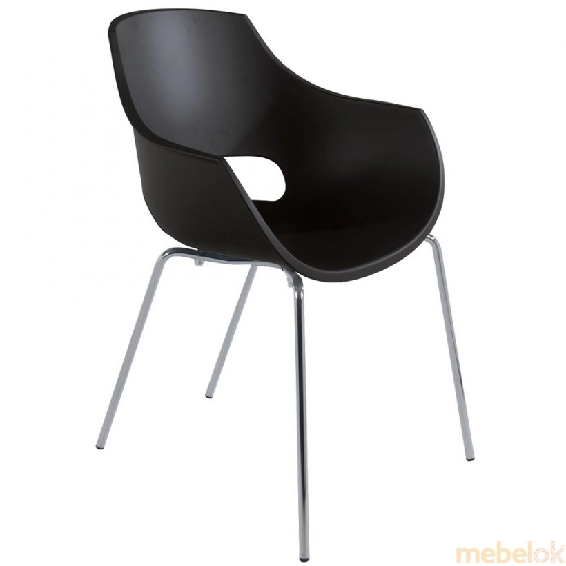 Кресло Opal-ML PRO черный, ножки хром