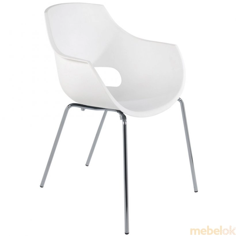 Кресло Opal-ML PRO белый, ножки хром