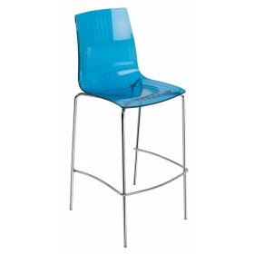 Барний стілець Papatya X-Treme BSL прозоро-синій