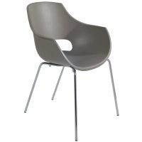 Кресло Opal-ML PRO серо-коричневый, ножки хром