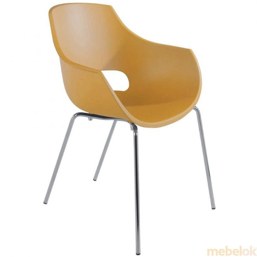 Кресло Opal-ML PRO желтый, ножки хром