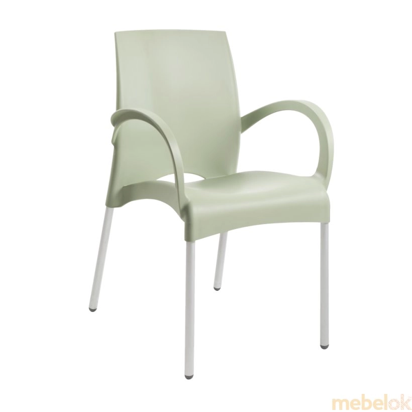 Кресло Vital-K зеленый, база алюминий