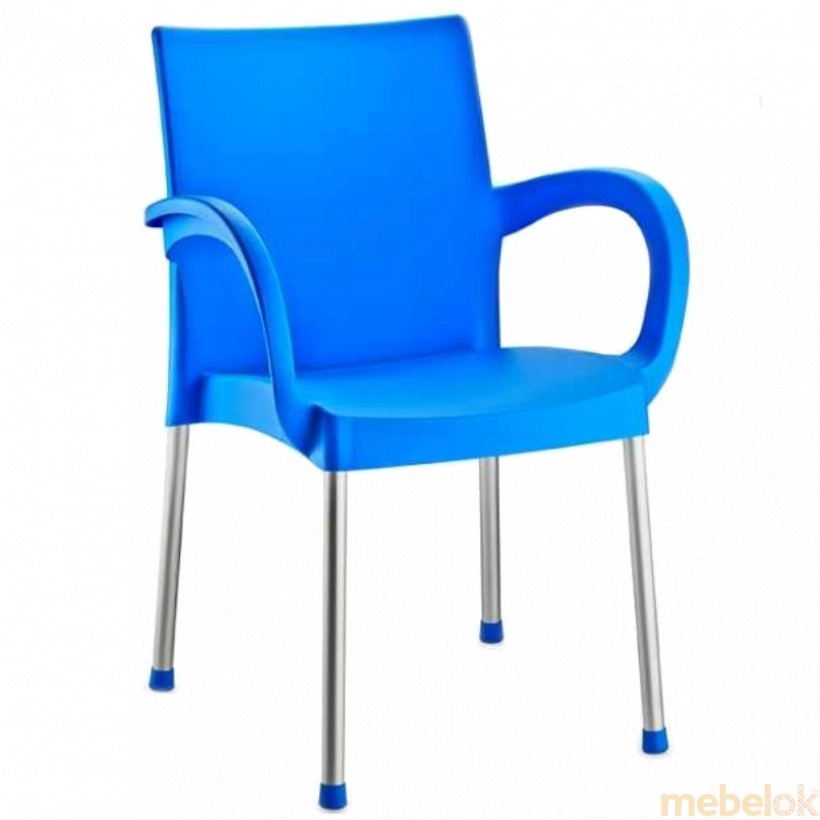 Кресло Sumela алюминиевые ножки голубой
