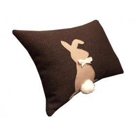 Декоративна подушка Зайчик коричнева