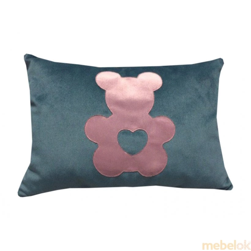 Декоративная подушка синяя Медвежонок (96071)