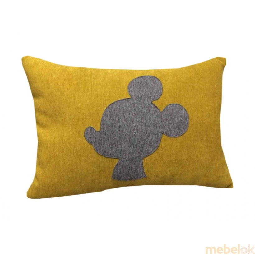 Декоративная подушка желтая Микки Маус