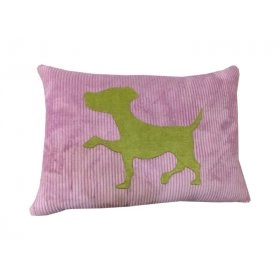 Декоративная подушка розовая Собачка