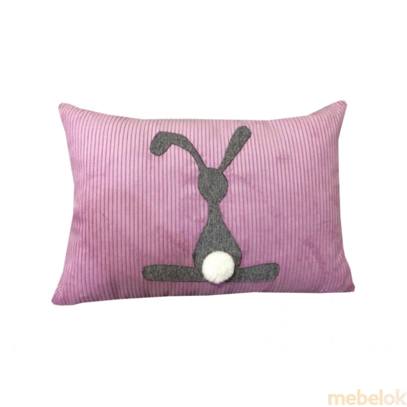 Декоративна подушка рожева Зайчик 064