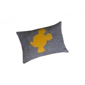 Декоративная подушка Микки Маус серо-желтая