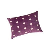 Декоративная подушка Сердечки фиолетовая