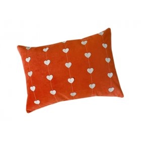 Декоративна подушка Сердечка помаранчева