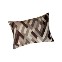 Декоративная подушка прямоугольная Ленты бежево-серая
