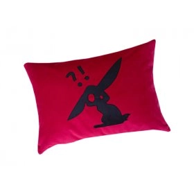 Декоративна подушка Bunny червоно-графітова