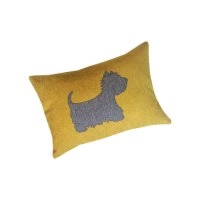 Декоративная подушка Йоркширский терьер желтая